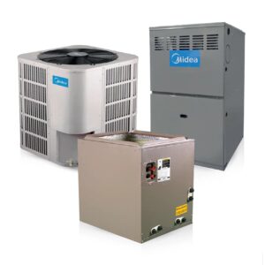 Calefactor a Gas Midea + Conjunto de Frío R-410A