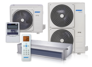 Sistema Separado Baja Silueta Surrey Inverter R-32 Frío/Calor por Bomba