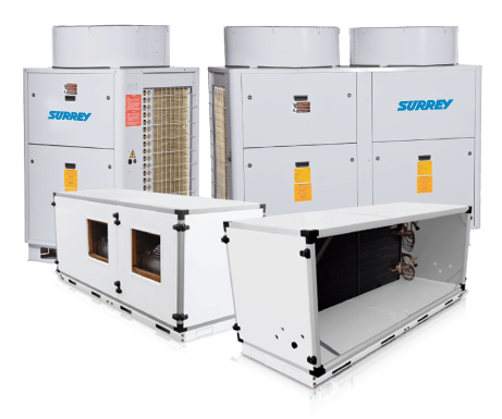 Sistema Separado Comercial Surrey Alta Eficiencia R-410A Frío Solo