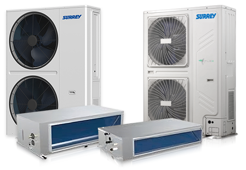 Split de Ducto Alta Presión Inverter Surrey R-410A Frío/Calor por Bomba